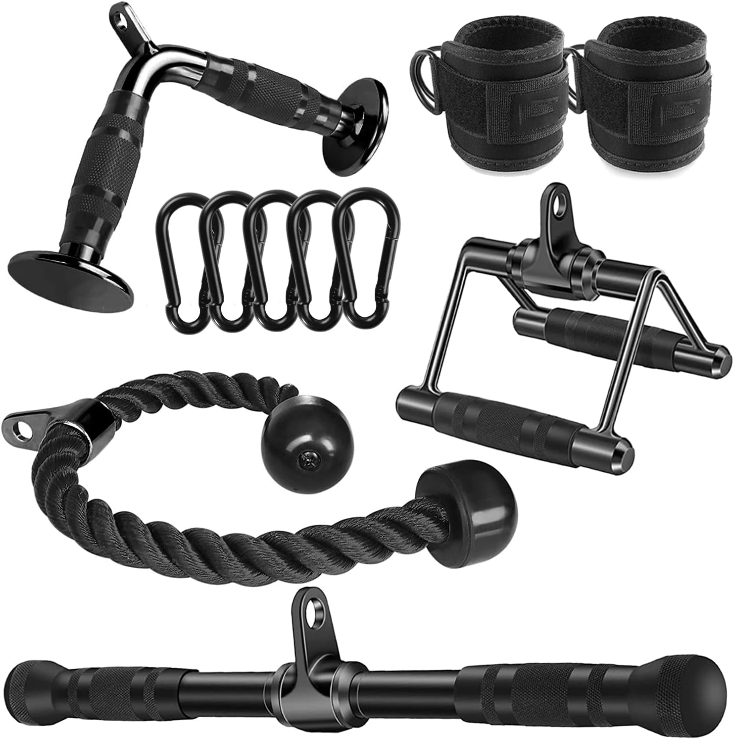 Cable Machine Accessories for Home Gym - Triceps Pull Down and More